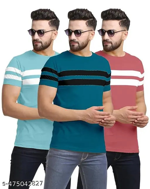 Regular Fit Half Sleeve T-Shirts (Pack of 3)